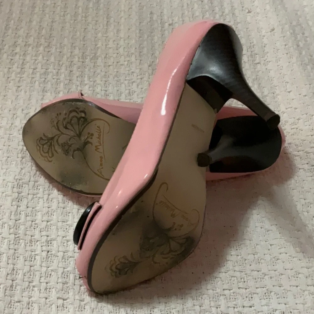 Ann Michelle Pink Patent Heels Size 5.5 - Picture 5 of 7